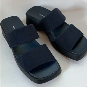Navy Slide Sandals